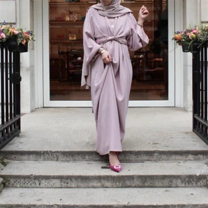 Kaftan Abaya Dubai Damen langes Kleid bescheiden muslimisch Gewand Abend Party Kleid Abschlussball - Bild 1 von 39