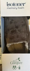 Isotoner Herren Memory Foam gepolsterte Kapuze hinten Öko Komfort Hausschuhe 2X, XXL - Bild 1 von 2