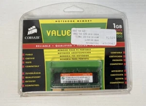 Corsair Memory 1GB DDR2 SDRAM PC2-4200 533MHz RAM | Notebook Memory Brand New - Picture 1 of 3