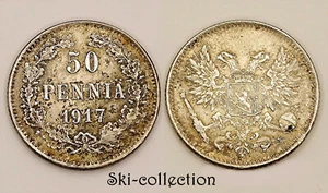 50 Pennia 1917 S. Finnland. Russisches Reich, Nikolaus II. Silber - Bild 1 von 1