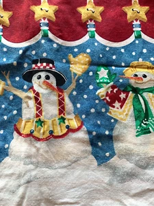 Daisy Kingdom Christmas Cotton Fabric 1 Yd x 45" Blizzard Boys Double Border Vtg - Picture 1 of 4