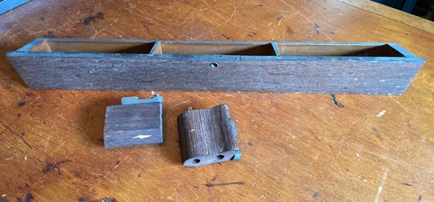 Antique Singer Treadle Sewing Machine Center Middle Flip Open Drawer 1920s Cover