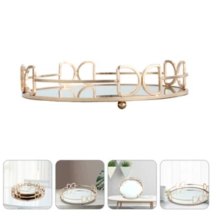 Perfume Vanity Tray Antique Dessert Tray Mirror Display Tray Makeup Perfume Tray - Picture 1 of 12