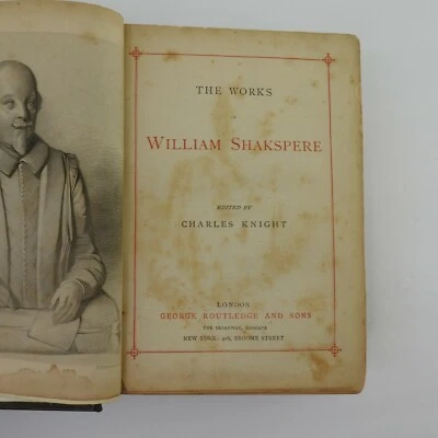 1854  Works William Shakespeare Charles Knight George Routledge New Binding  Boo - Image 1 of 4