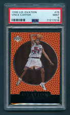 1998-99 UPPER DECK OVATION VINCE CARTER ROOKIE CARD #75 RAPTORS - PSA 9