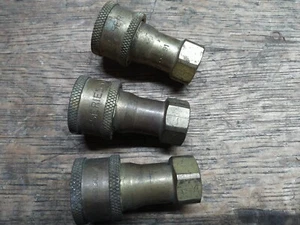 (Lot of 3) Eaton Aeroquip FD45-1101-04-04 Brass Quick Coupler 1/4" NPT - Picture 1 of 4