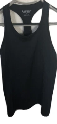 Camiseta sin mangas Lauren Ralph Lauren LRL espalda corredora talla pequeña negra entrenamiento nueva con etiquetas Foto 1 de 4