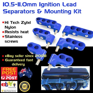 Soportes separadores de plomo de encendido azul de 10,5 mm soportes horizontales para Ford V8 - Imagen 1 de 5