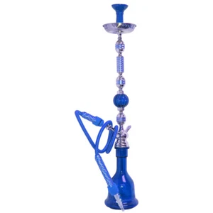 40 INCH INHALE (R) INDIA EGYPTIAN STYLE HOOKAH WITH A LARGE HOSE BLUE - Picture 1 of 3