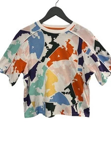 WNBA Shirt Damen Medium Multicolor Abstract Print Kurzarm Tee WNBA Logo - Bild 1 von 8