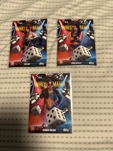WWE Topps WWE World WrestleMania 41 3 Card Lot Iyo Sky Rhea Ripley Bianca Belair - Picture 1 of 1