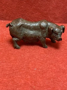Bronze Schwein Schweinchen Sau Vintage Antik Sternzeichen Ornament Statue Massiv Handgefertigt - Bild 1 von 13