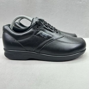 SAS Time Out Mens Size 8 (M) Shoes Black Leather Diabetic Walking Orthopedic - Picture 1 of 8