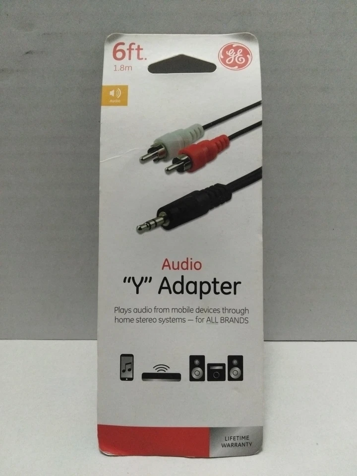 NEW Gaming Headset Splitter Cable 6'ft Male 3.5mm to RCA for Xbox Series Or Cell - Image 1 of 2