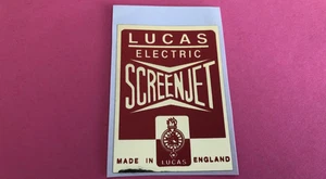 Land Rover Series 1 2 2a Lucas Electric ScreenJet Windscreen Red/Silver Sticker - Picture 1 of 1