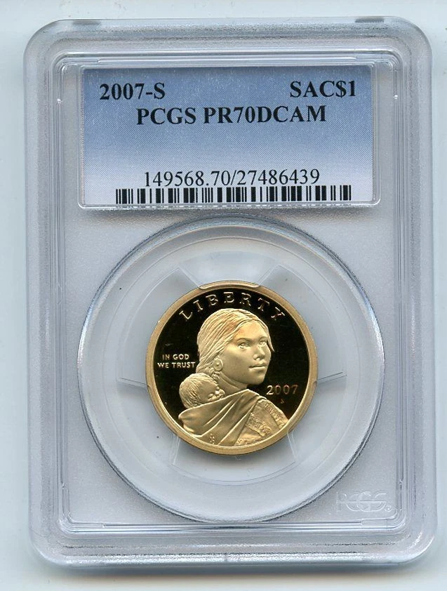 2007 S $1 Sacagawea Dollar PCGS PR70DCAM - Image 1 of 1