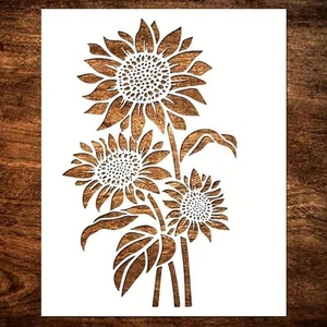 Garden Fence Large Flower Stencils - Reusable Floral Stencil DIY Decoration f... - Picture 1 of 7
