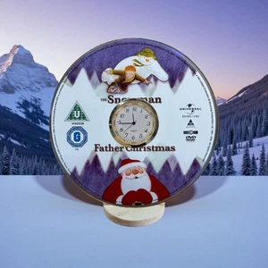 The Snowman Novelty Desktop DVD Clock With Fixed Metal Insert And Display Stand - Picture 1 of 1