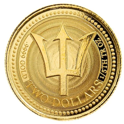2021 1/5 oz Gold Coin - Barbados Trident .9999 Gold BU #A450 - Image 1 of 4