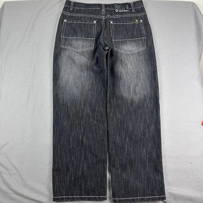 Southpole Jeans Mens 38x33.5 Washed Black Gray Baggy Loose Streetwear Denim Y2K - Image 1 of 4