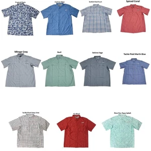 Habit Men's UPF 40+ UV Protection Short Sleeve Fishing Shirt - Picture 1 of 19
