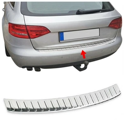 Protetor de para-choque traseiro cromado brilhante para AUDI A4 QUATTRO ALLROAD 2008-2016 - Imagem 1 de 4