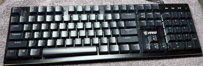 MSI - Wired Mechanical Gaming Keyboard - Blue Clicky Switches - Image 1 of 4