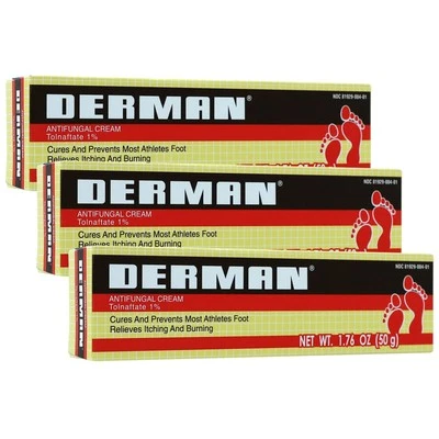 Crema Derman para el tratamiento del pie de atleta, 1,76 onzas (paquete de  Foto 1 de 4