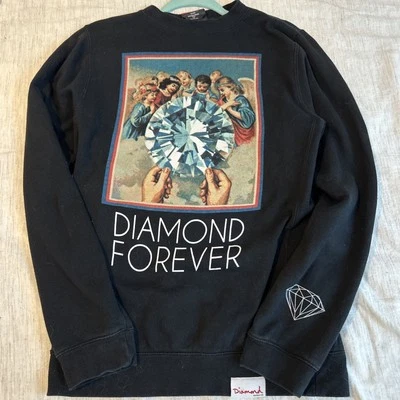 Diamond Supply Co. Diamond Forever Crewneck Pullover Sweater Size S - Imagem 1 de 3