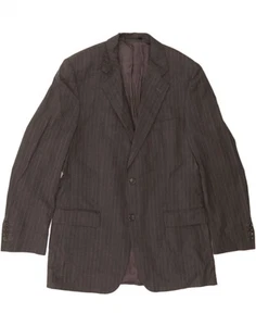 JAEGER Mens 2 Button Blazer Jacket UK 42 XL Grey Striped Wool YT08 - Picture 1 of 3