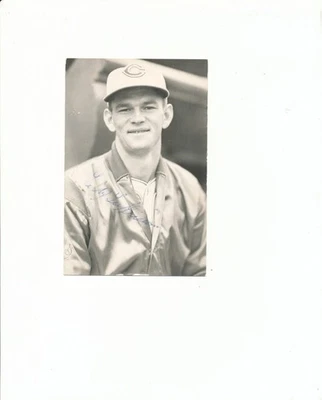 lee grissom autograph jim rowe postcard reds 1939 w.s 1937 a.s game dec 1998 - Image 1 of 2