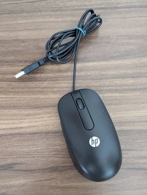 HP Wired 2-Button Optical USB Mouse - Black - Image 1 of 4