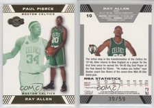 2007-08 Topps Co-Signers Gold Green /59 Ray Allen Paul Pierce #10.1 HOF