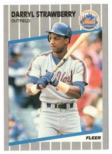 DARRYL STRAWBERRY 1989 Fleer Glossy Baseball #49 New York Mets LIM-ED!