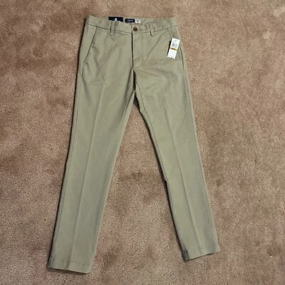 IZOD Men's Flat Front Slim Fit Performance Stretch Chino Pant, Cedarwood Khaki - Image 1 of 4