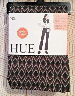 Legging estilo acampanado recortado Hue Pontease GEO. Negro/Marrón.Varias tallas. Foto 1 de 4