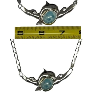 GORGEOUS DOLPHIN LARIMAR PENDANT - Picture 1 of 13