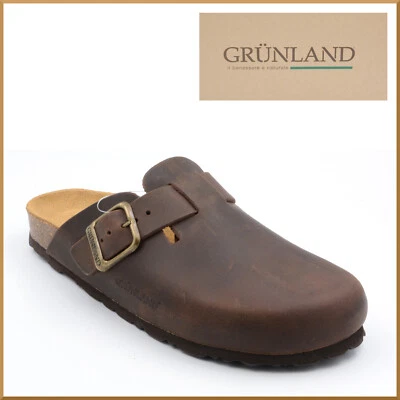 Sandali da donna GRUNLAND sabot anatomici in vera pelle bassi scalzati ciabatte - Immagine 1 di 4