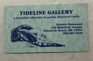 Tideline Gallery Rehoboth Beach, Delaware Business Card  - Picture 1 of 1