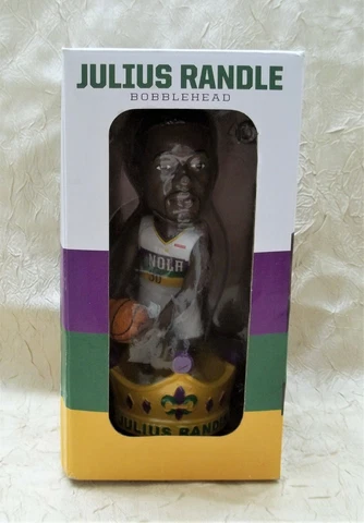 Julius Randle Bobblehead New Orleans Pelicans Mardi Gras Theme New In Box Cover