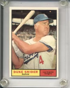 1961 Topps DUKE SNIDER #443 Los Angeles Dodgers Vintage Baseball Card - Picture 1 of 2