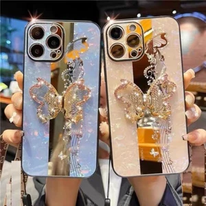 For iPhone 16 Pro Max 15 14 13 12 XS Max Shockproof Butterfly Case Cover &Strap - Picture 1 of 18