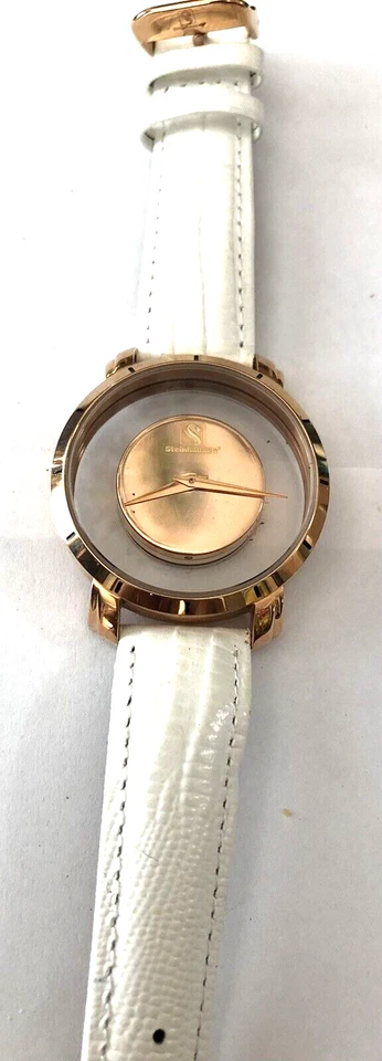 Reloj STEINHAUSEN correa blanca y cara modernista transparente nuevo sin etiquetas Foto 1 de 3