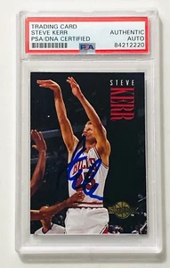 1994-95 SkyBox Premium Chicago Bulls Basketbal #215 Steve Kerr Auto PSA DNA Cert - Picture 1 of 4