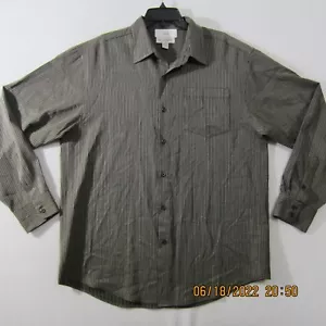 Michael Brandon Shirt Mens Extra Large Brown Beige Button Up Long Sleeve Casual* - Picture 1 of 12