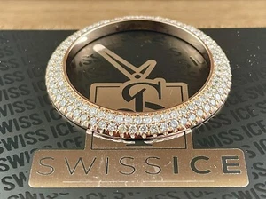 3.50 Carat BUBBLE Diamond Beze Rosę Gold Plated FOR Rolex 36mm Datejust Oyster - Picture 1 of 5