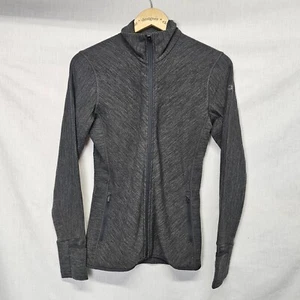 Icebreaker Womens Size S Descender Long sleeve full Zip Gray Top - Picture 1 of 3