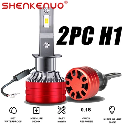 KIT de bombillas LED Hi&Lo de faros para Kia Forte Rio Forte-2X H1 6000K 12000LM 60W Foto 1 de 4