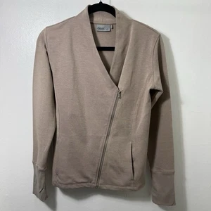 Tasc Performance Womens Athletic Yoga Jacket Tan Beige Stretch Lightweight - Picture 1 of 3