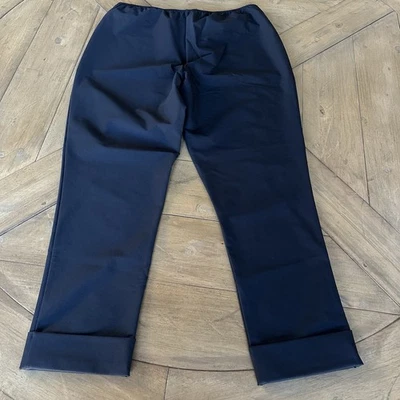 Katharina Hovman Simple Pants Pull On Cuff Hem Black Elastic Waist Womens US 14 - Image 1 of 4